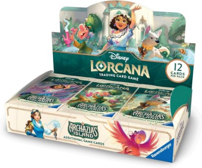 Picture of Ravensburger Disney Lorcana TCG: Archazia's Island Booster Pack Display | 24 Packs with 12 Trading Cards Each | Ideal for Collectors & Disney Fans | Suitable for Ages 8+