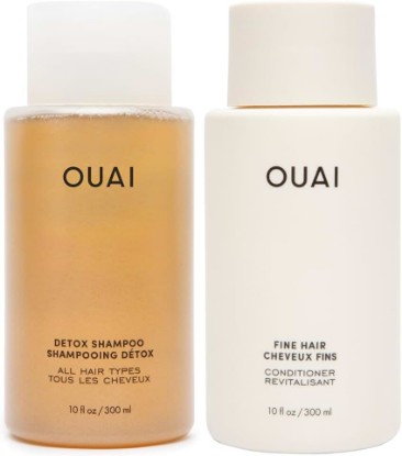 Picture of OUAI Detox Shampoo & Fine Hair Conditioner Bundle - Clarifying Shampoo for Build Up, Dirt, Oil, Product and Hard Water & Volumizing Conditioner for Fine Hair (2 Count)
