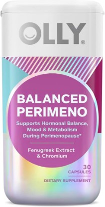 Picture of OLLY Balanced Perimeno Capsules, Supports Hormonal Balance, Mood & Metabolism During Perimenopause,* Fenugreek Extract, Chromium, 30 Day Supply - 30 Count