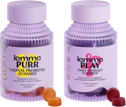 Picture of Lemme Purr & Play Bundle - Daily Intimacy Gummies and Vaginal Probiotic Gummies for Women (60ct Each)