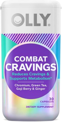 Picture of OLLY Combat Cravings, Metabolism & Energy Support Supplement,1000 mcg Chromium, Green Tea, Goji Berry, Ginger - 30 Count