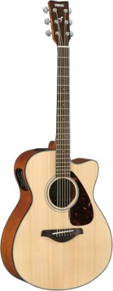 Picture of Yamaha FSX800C Small Body Solid Top Cutaway Acoustic-Electric Guitar, Natural