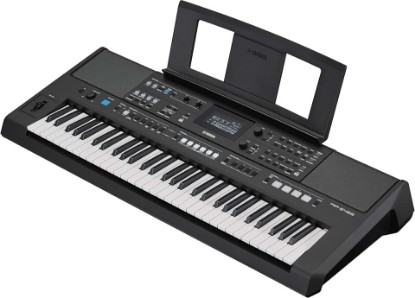 Picture of Yamaha PSR-E483, 61-Key Touch-Sensitive Portable Keyboard with Sound, Music Rest and Power Adapter