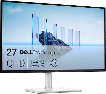 Picture of Dell 27 Plus QHD Monitor - S2725DSM - 27-inch QHD (2560x1440) 144Hz 1ms Display, 2 x 3W Speakers, HDMI/DisplayPort 1.4 Connectivity, Height/Tilt/Pivot/Swivel Adjustability, AMD FreeSync - Ash White ENERGY STAR