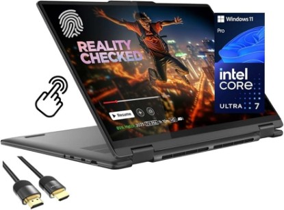Picture of Lenovo Yoga 7i 2-in-1 Laptop, 16" 2K Touchscreen Display, Core Ultra 7 155U (Up to 4.80 GHz), 16GB DDR5, 1TB PCIe SSD, Wi-Fi 6E, Backlit KB, FP Reader, TB 4, Webcam, Keypad, PDG HDMI, Win 11 Pro Global Recycled Standard