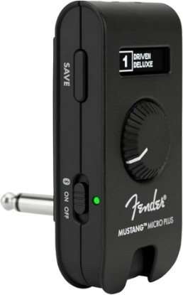 Picture of Fender Mustang Micro Plus Headphone Amplifier, Bluetooth Audio Streaming and 50 Amp and Effects Models, with 2-Year Warranty