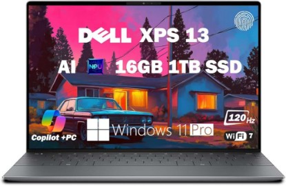 Picture of Dell XPS 13 9345 12-Core AI Laptop, 13.4" 2K 120Hz Business Laptop, Snapdragon X Elite, 16GB LPDDR5X RAM, 1TB SSD, Wi-Fi 7, Backlit, Fingerprint Reader, Windows 11 Pro