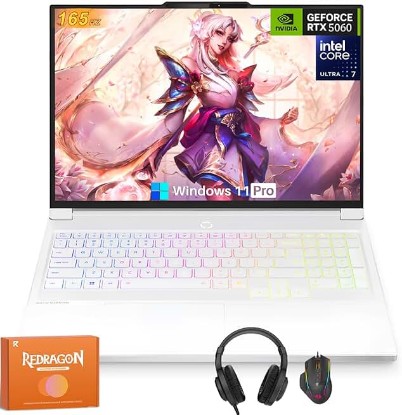 Picture of Lenovo Legion 7i OLED Gaming Laptop, Intel Ultra 7 255HX, NVIDIA GeForce RTX 5060, 16" 2.5k 165Hz 500 nits Display, 32 GB DDR5 RAM 1 TB SSD, Wi-Fi 7, Backlit Keyboard, Windows 11 Pro, w/Accessories TCO Certified