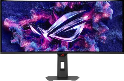 Picture of ASUS ROG Strix 34” OLED Curved Ultrawide Gaming Monitor (XG34WCDMTG) – 240Hz, 0.03ms, FreeSync & GSYNC Compatible, WiFi 6, NVIDIA GeForce Now, Dolby Vision, Dolby Atmos