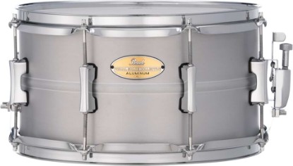 Picture of Pearl Primal Snare Collective 13"x7" Aluminum Snare Drum with Beaded 1mm Shell, Brushed Finish, 2.3mm Triple-Flanged Hoops, Dual Tension lugs, and deluxe strainer.