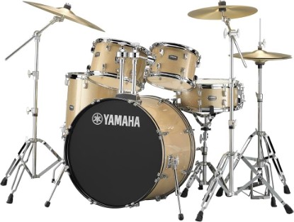 Picture of Yamaha Rydeen 5-Piece Drum Set With 22" Bass Drum, Floor Tom, 2 Toms With Ball Clamp And Wood Snare Drum, Champagne Glitter