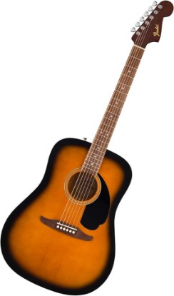 Picture of Fender California Debut Redondo Series Acoustic Guitar, Beginner Guitar, 2-Year Warranty, 2-Tone Sunburst