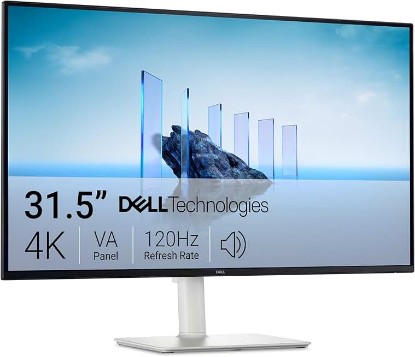 Picture of Dell 32 Plus 4K Monitor - S3225QS - 31.5-inch 4K (3840 x 2160) up to 120Hz 16:9 Display, VA Panel, AMD FreeSync Premium, 99% sRGB, 95% DCI-P3, 1500:1 Contrast Ratio, Comfortview - Ash White