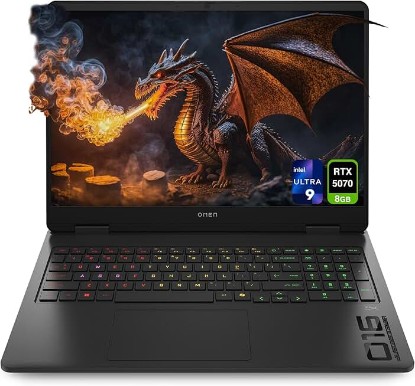 Picture of HP OMEN 16 Gaming Laptop, Intel Ultra 9-285H, 32 GB DDR5 RAM, 1 TB PCIe SSD, 16" WQXGA (2560x1600) 240Hz Display, Nvidia G-Force RTX 5070, RGB Backlit Keyboard, W11 Home, Shadow Black