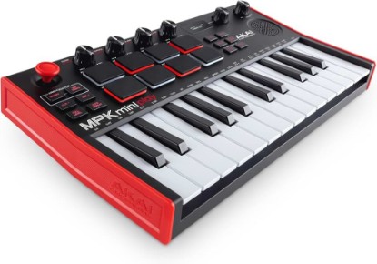 Picture of Akai Professional MPK Mini Play MK3 - USB MIDI Keyboard Controller with Built-in Speaker and Sounds Plus Dynamic Keybed, MPC Pads, Software Suite and Native Instruments Sound Package