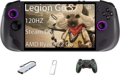 Picture of Lenovo Legion Go S Handheld Gaming Console, 16GB RAM 1TB SSD, Steam OS, 8" 120Hz IPS LCD Touch Screen, AMD Ryzen Z2 Go, with GSF Kit