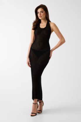 Picture of Operwork Long Dress - Black